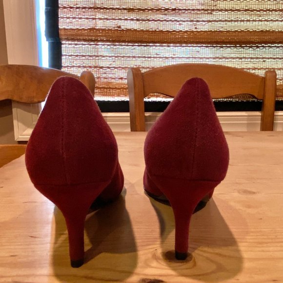 9N Vaneli Wine Suede 3" Stiletto Heels - Timeless Glamour - Picture 3 of 3